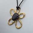 shungite flower pendant-3