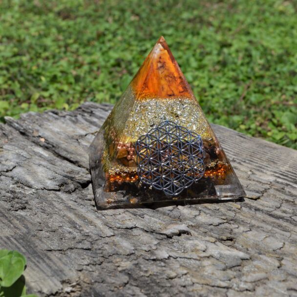 Orgonite pyramid powerful orange