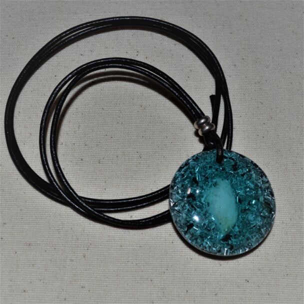 Orgonite classic blue pendant