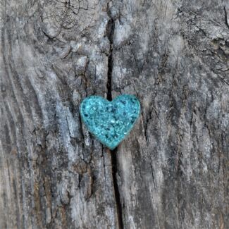 Heart orgonite for pocket -Blue 1