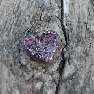 Heart orgonite for pocket -Mauve 1