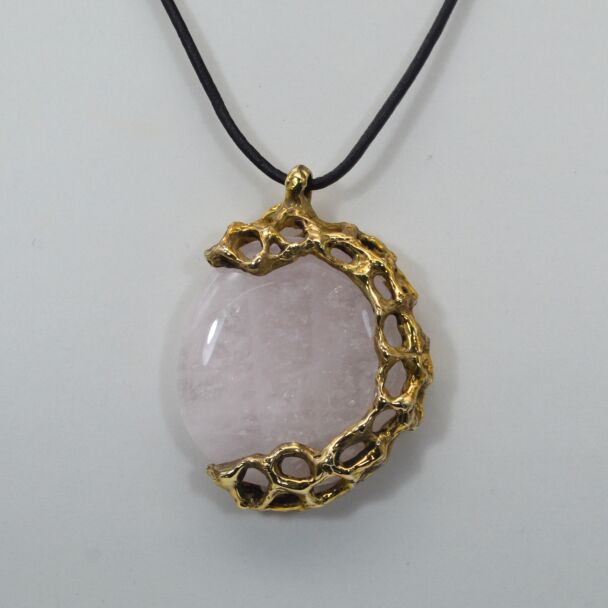 rose quartz pendant-1