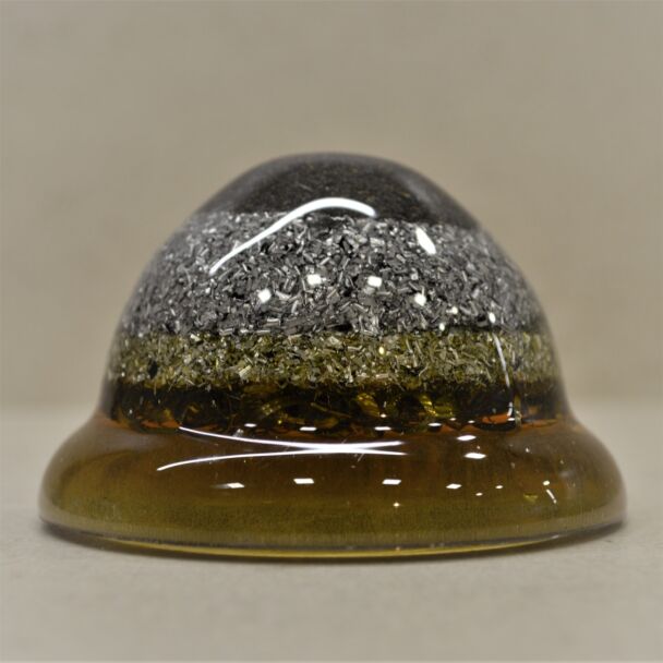 Spherical cone orgonite yellow