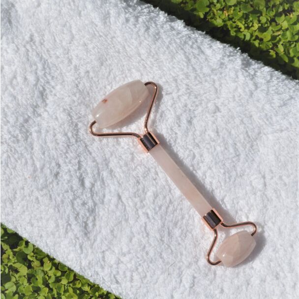 Rose quartz facial massager